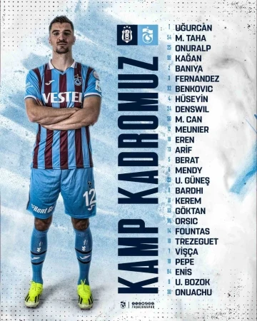 Trabzonspor&rsquo;un Beşiktaş ma&ccedil;ı kamp kadrosu belli oldu
