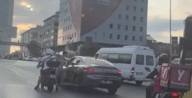 Trafikte yumruklu saldırı 