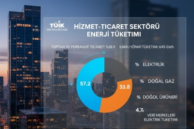 T&Uuml;İK A&ccedil;ıkladı: Sekt&ouml;rde En B&uuml;y&uuml;k Enerji Faturası Y&uuml;zde 57 Pay ile Elektriğin.