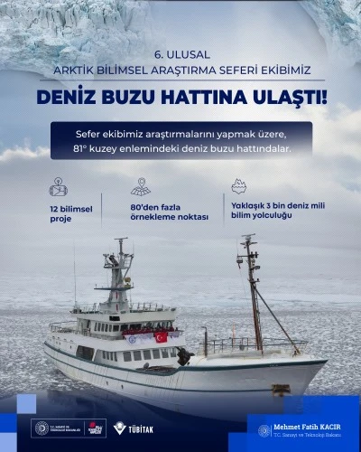 T&uuml;rk bilim insanları, kuzey kutbundaki deniz buzu hattına ulaştı