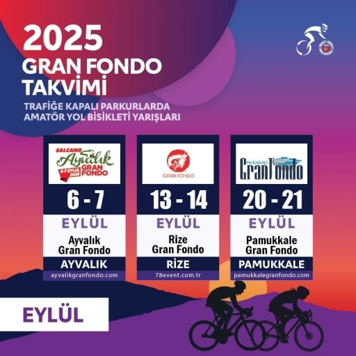 T&uuml;rkiye Bisiklet Federasyonu, 2025 yılı Gran Fondo yarışlarının takvimini a&ccedil;ıkladı