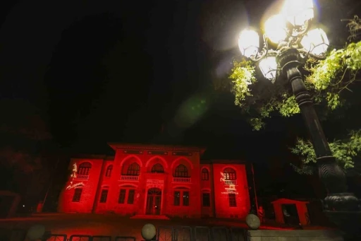 T&uuml;rkiye&rsquo;nin sembol yapıları Kızılay kırmızısı ile ışıklandırıldı
