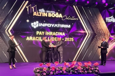 T&uuml;rkiye Sermaye Piyasaları Birliği&rsquo;nden İnfo Yatırım&rsquo;a &ouml;d&uuml;l