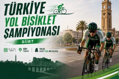 T&uuml;rkiye Yol Bisikleti Şampiyonası'nda G&ouml;zler Siirt'e &Ccedil;evrildi