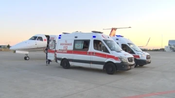U&ccedil;ak ambulans, bu sefer 13 g&uuml;nl&uuml;k bir bebek ve iki gen&ccedil; hasta i&ccedil;in havalandı
