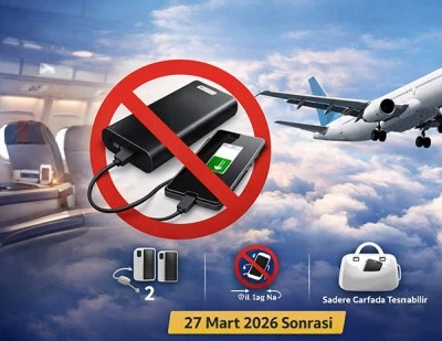 U&ccedil;akta powerbank kullanımı yasaklandı