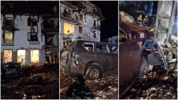 Ukrayna&rsquo;daki savaşı takip eden AA ekibinin kaldığı otel f&uuml;zelerin hedefi oldu