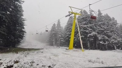 Uludağ'da kar sezonu başladı