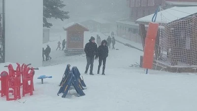 Uludağ pistlerinden g&ouml;r&uuml;nt&uuml;ler