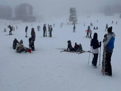 Uludağ pistlerinden renkli anlar 