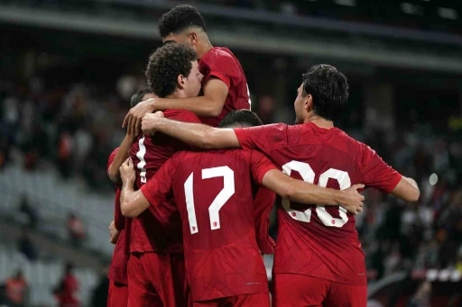 &Uuml;mit Milli Takım, Letonya&rsquo;yı 3-0 mağlup etti
