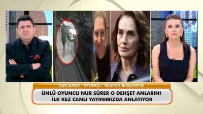 &Uuml;nl&uuml; sanat&ccedil;ı Nur S&uuml;rer, Şişli&rsquo;deki cinayet anlarını canlı yayında anlattı
