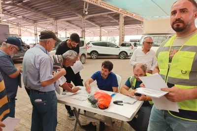 &Uuml;reticiye Zeytin Fidanı Desteği