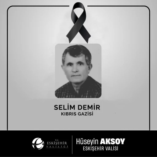 Vali Aksoy&rsquo;dan Kıbrıs Gazisi i&ccedil;in taziye mesajı
