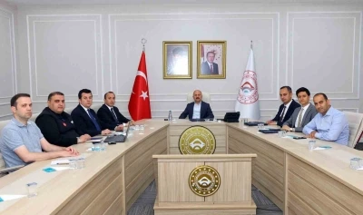 Vali yardımcılarıyla toplantı d&uuml;zenlendi
