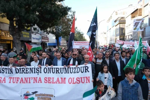 Van&rsquo;da Filistin&rsquo;e destek y&uuml;r&uuml;y&uuml;ş&uuml;
