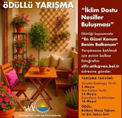 Van&rsquo;ın en g&uuml;zel balkonu se&ccedil;iliyor
