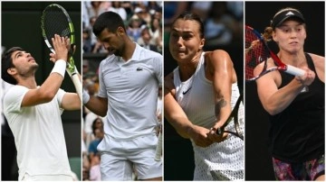 Wimbledon'da favori tenis&ccedil;iler &ccedil;eyrek finale y&uuml;kseldi