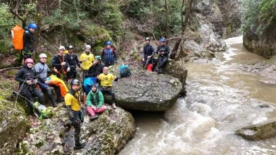Yağmur ve kar sularıyla coşan kanyonu ge&ccedil;en sporcu b&ouml;yle konuştu