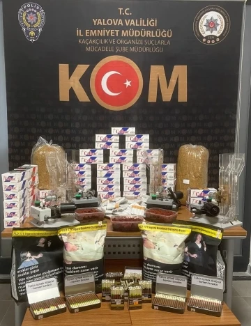 Yalova&rsquo;da ka&ccedil;ak sigara operasyonu