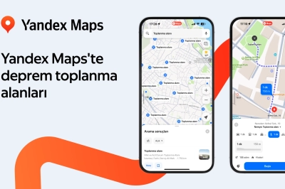 Deprem toplanma alanları Yandex Maps'te