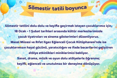 Yarıyıl Tatili Kartallı &Ccedil;ocuklar İ&ccedil;in Şenliğe D&ouml;n&uuml;ş&uuml;yor