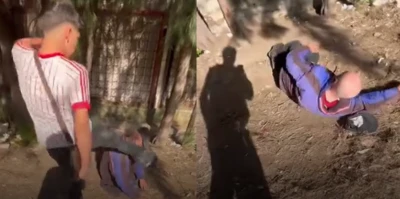 Yaşlı adamın y&uuml;z&uuml;ne tekme atıp sosyal medyada paylaştılar