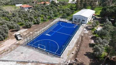 Yatağan Boz&uuml;y&uuml;k &Ccedil;im Hokeyi sahası tamamlandı
