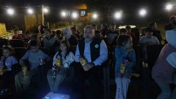 Yaylanın &ccedil;ocukları a&ccedil;ık hava sinemasıyla buluştu
