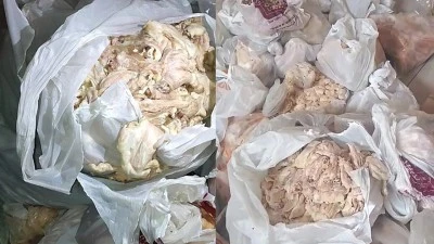 Yemek şirketinde bozulmuş 345 kilogram tavuk eti ele ge&ccedil;irildi