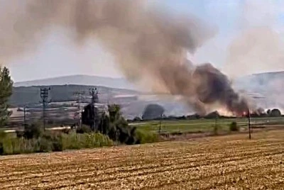 Yenişehir kırsal alanda yangın paniği