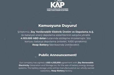 YEO&rsquo;dan Enerji Depolama Alanında 4,1 Milyon Dolarlık Yeni S&ouml;zleşme