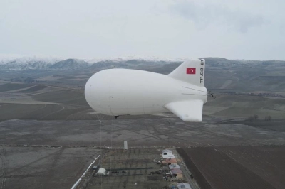 Yerli aerostat G&Ouml;K&Ccedil;ERİ sahada: "U&ccedil;an karakol" g&ouml;revde