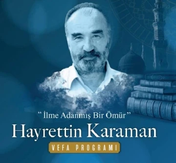 Yıldırım Belediyesi'nden Prof. Dr. Hayrettin Karaman'a vefa programı