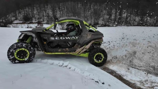 Y&uuml;ksek kesimlerde kar keyfi ATV&rsquo;lerle yaşandı
