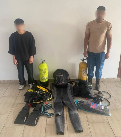 Y&uuml;zerek Yunanistan&rsquo;a ge&ccedil;meye &ccedil;alışırken yakalandılar