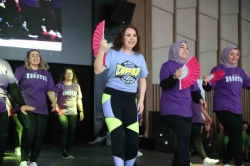 Zumba all-star yarışması renkli g&ouml;r&uuml;nt&uuml;lere sahne oldu

